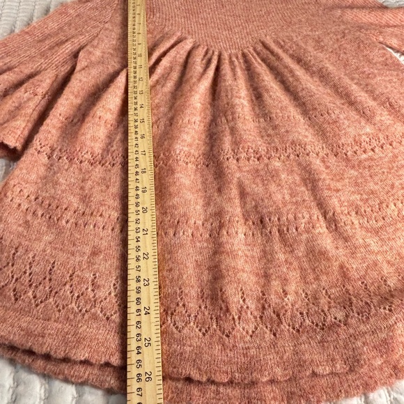 Anthropologie Feather + Bone Pink Mock Neck Sweater Tunic –‎ Alpaca Wool Blend M - Picture 6 of 8